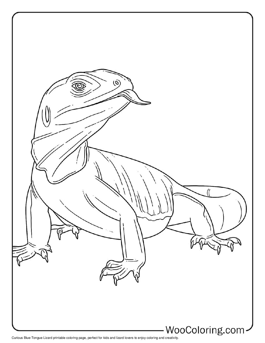 100+ Lizard coloring pages (Free PDF To Print) | Woo Coloring