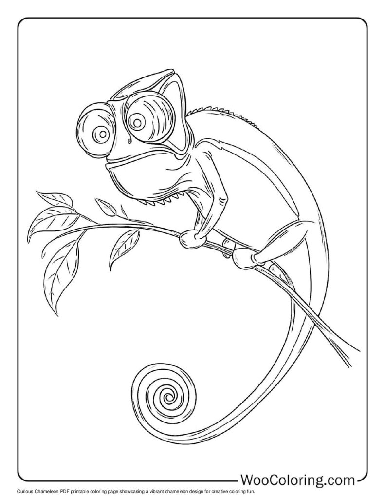 100  Chameleon coloring pages  Free PDF To Print  - 27
