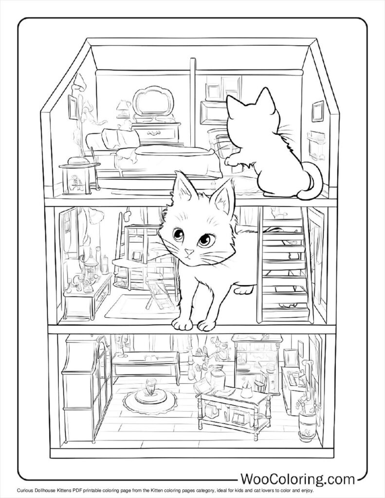 100  Kitten coloring pages  Free PDF To Print  - 86