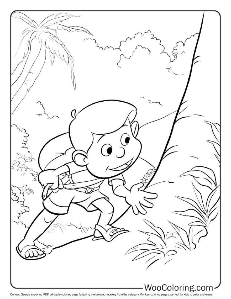 100  Monkey coloring pages  Free PDF To Print  - 99