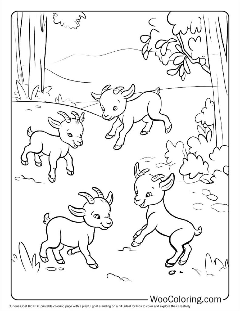 100  Goat coloring pages  Free PDF To Print  - 17
