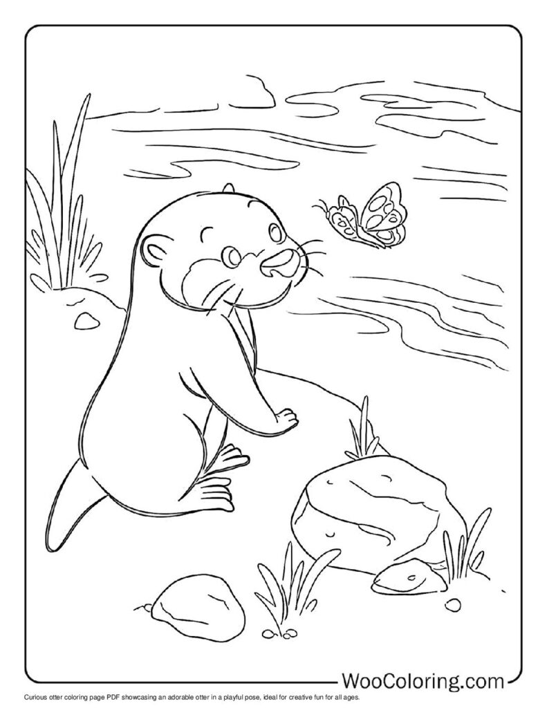 100  Otter coloring pages  Free PDF To Print  - 6