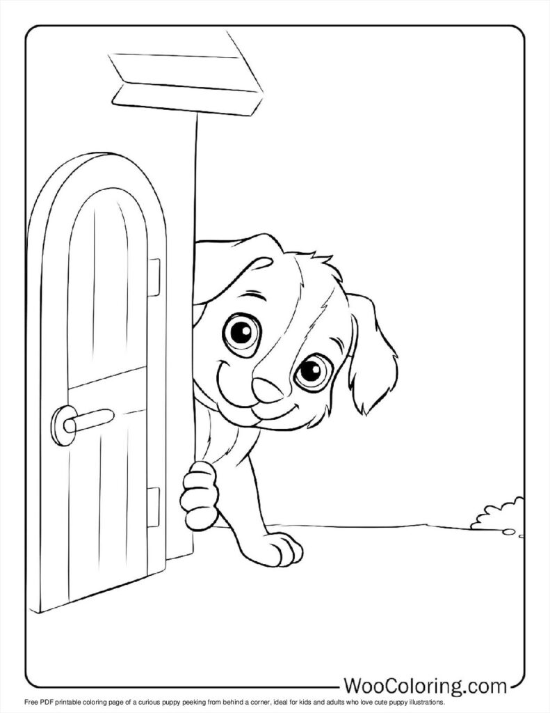 100  Puppy coloring pages  Free PDF To Print  - 96