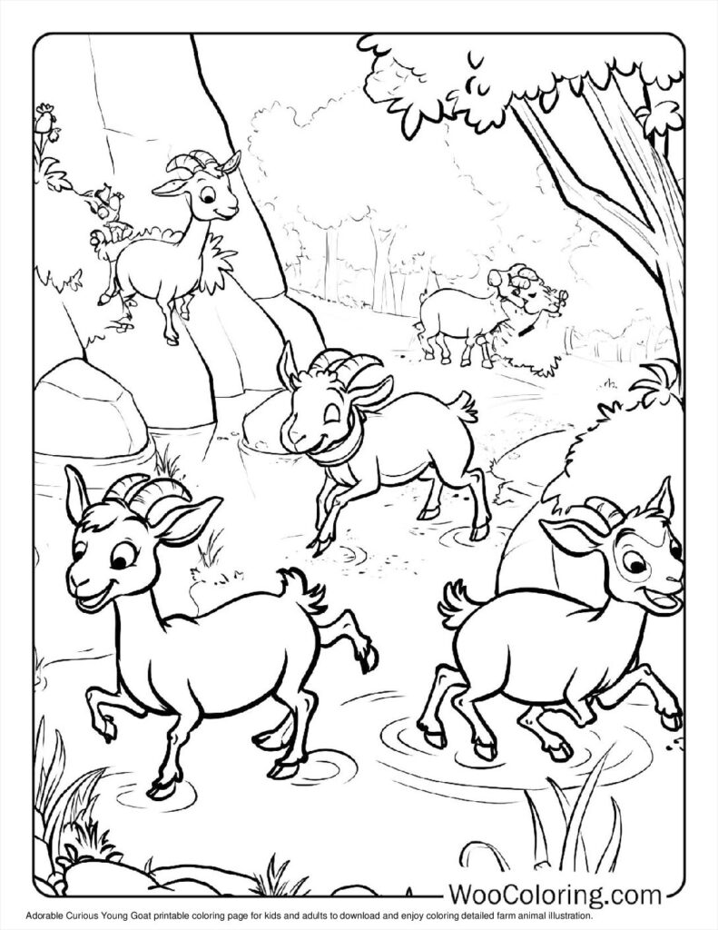 100  Goat coloring pages  Free PDF To Print  - 61