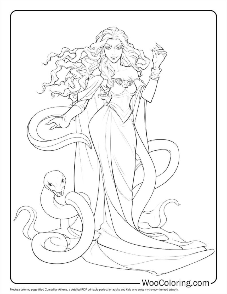100  Medusa coloring pages  Free PDF To Print  - 26