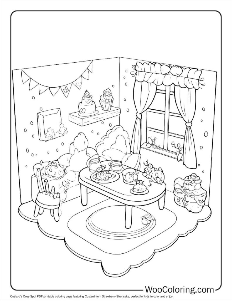 Custard’s Cozy Spot Coloring In For Kids