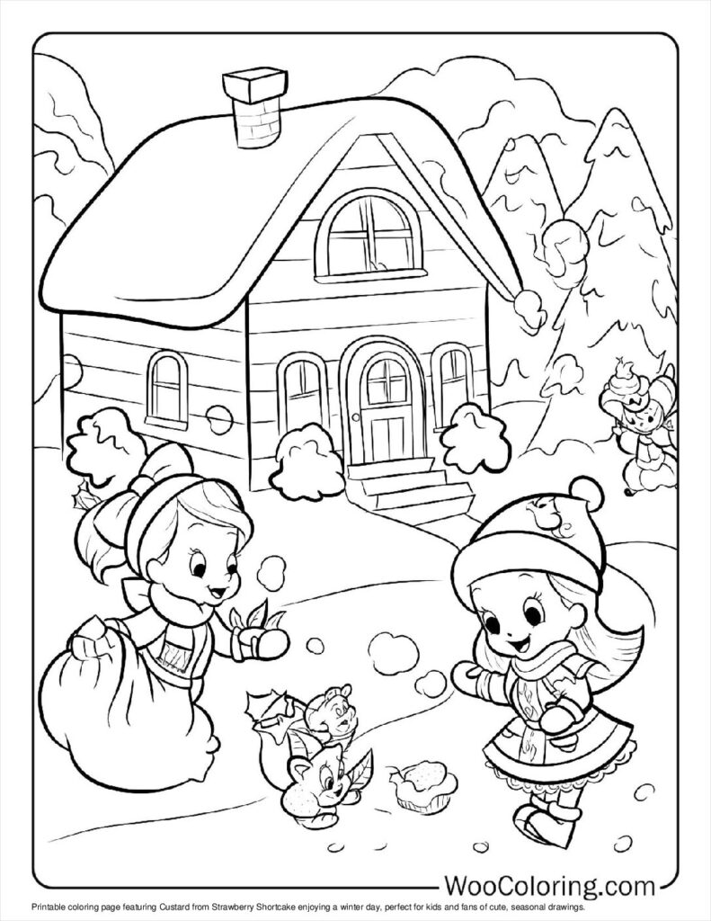 Custard’s Winter Day To Color