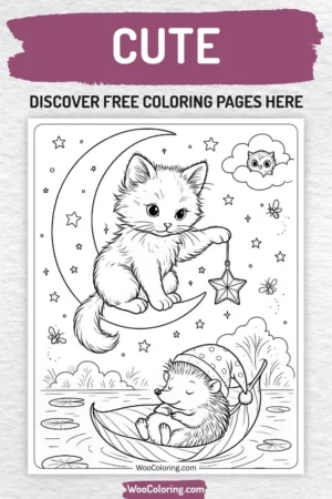 Cute coloring pages designs for kids