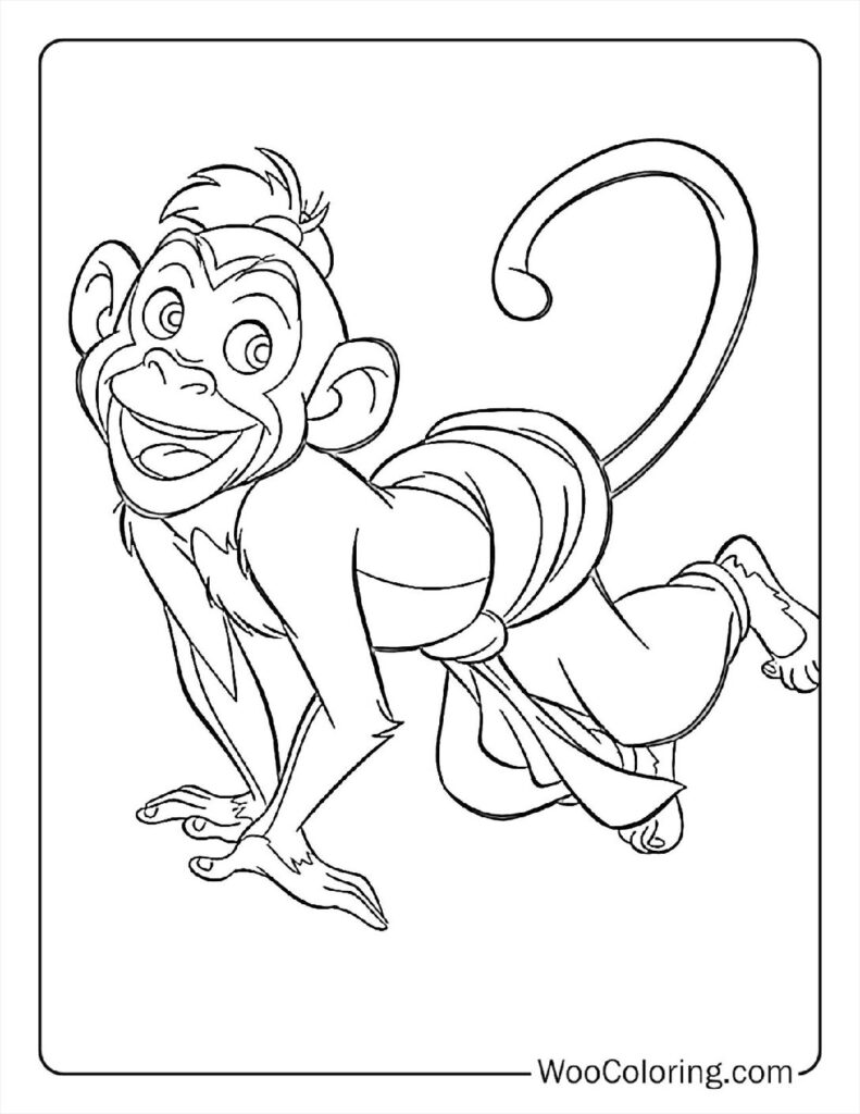 Cute Abu's Sneaky Day To Color