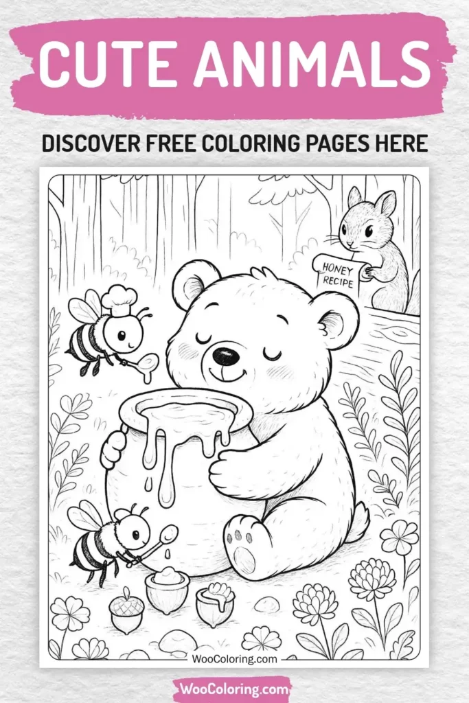 Cute Animals coloring pages designs for girls