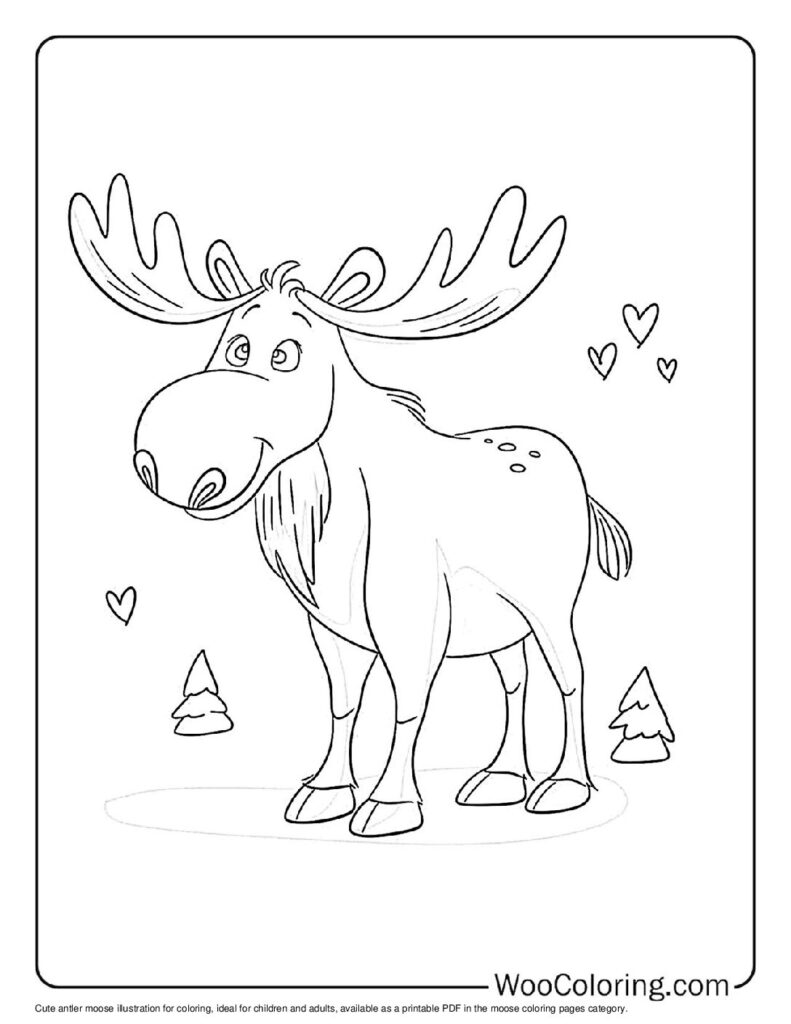 100  Moose coloring pages  Free PDF To Print  - 29