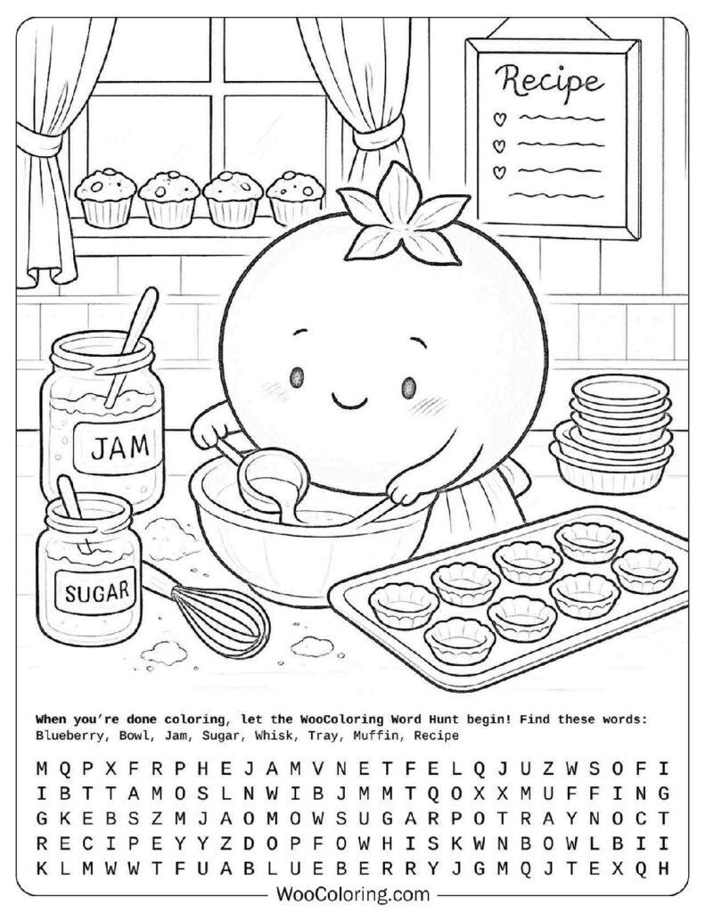 Cute Blueberry Baking Sweet Jam Tarts