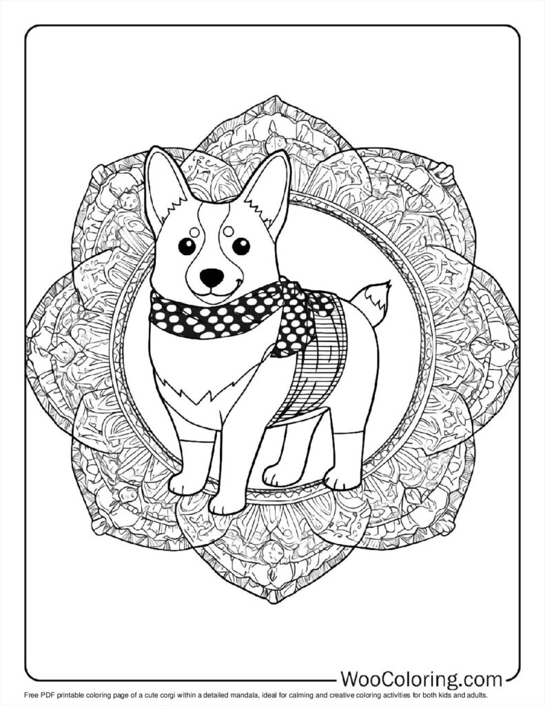 Cute Corgi Mandala