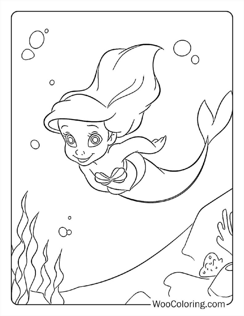 Cute Flounder and Ariel
