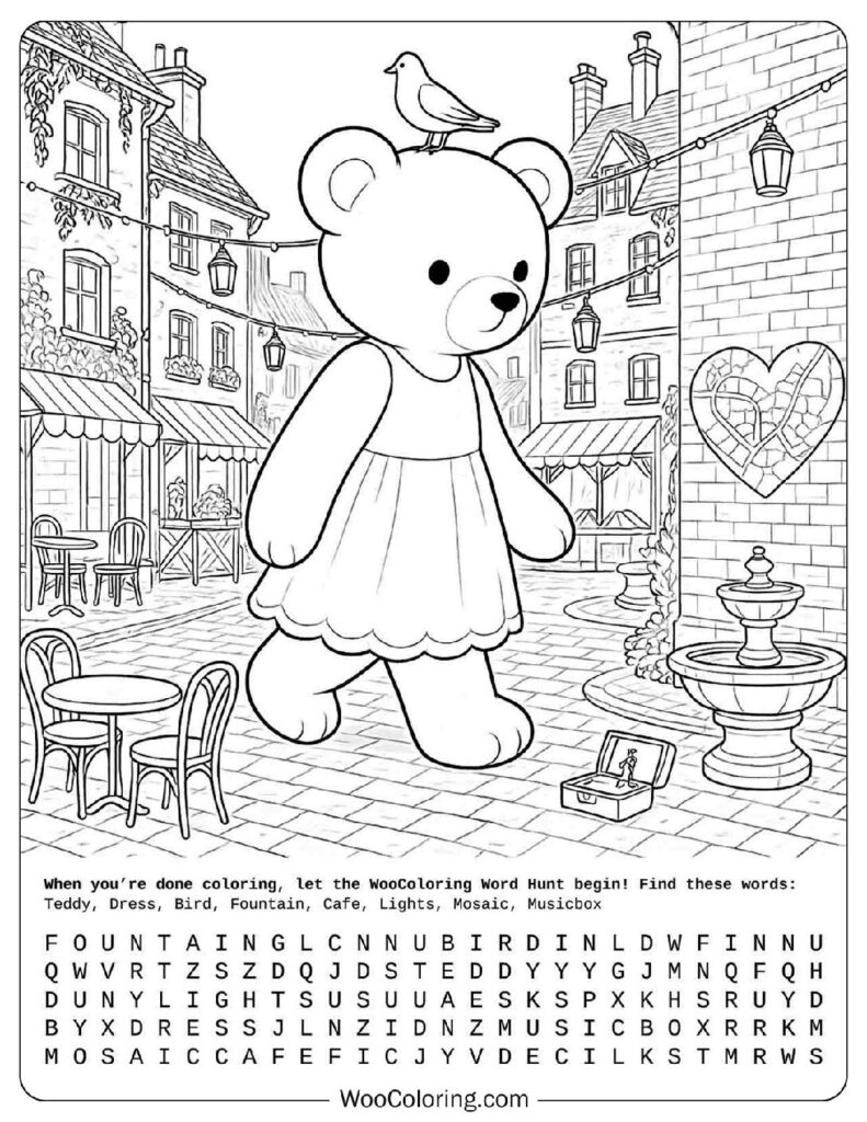30 Teddy Bear Coloring Pages  Free PDF To Print  - 75