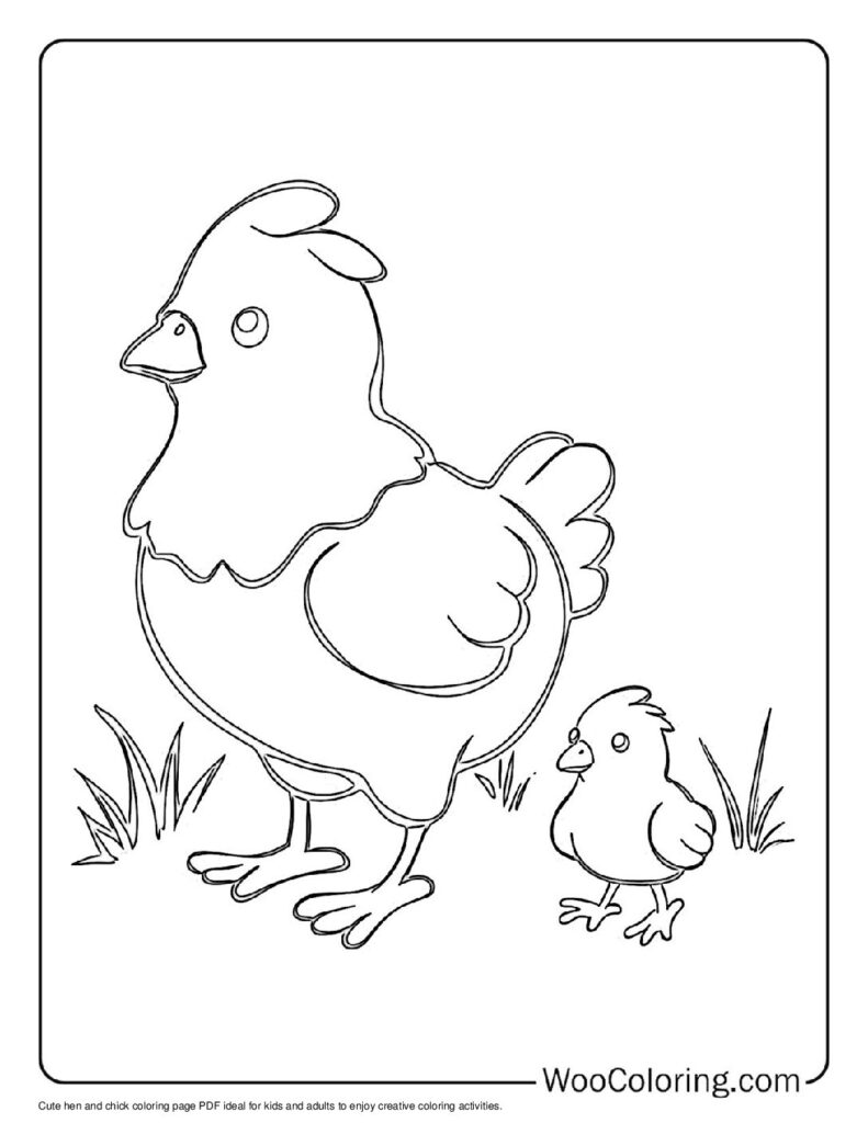 100  Chicken coloring pages  Free PDF To Print  - 87