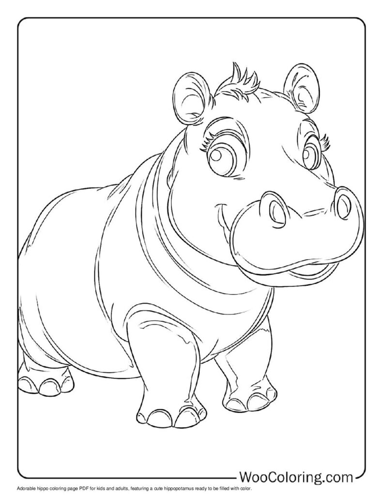 100  Hippo coloring pages  Free PDF To Print  - 83
