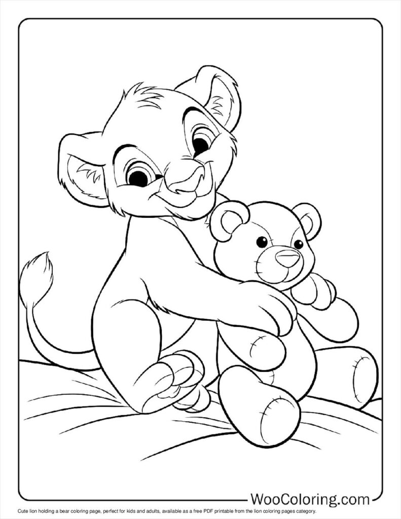 100 Lion coloring pages Free PDF To Print - 97