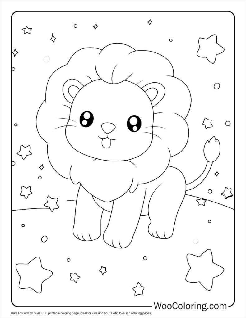 100 Lion coloring pages Free PDF To Print - 18