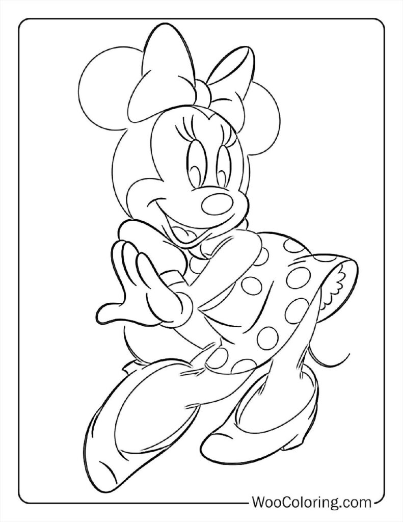 Cute Minnie's Adventures To Color
