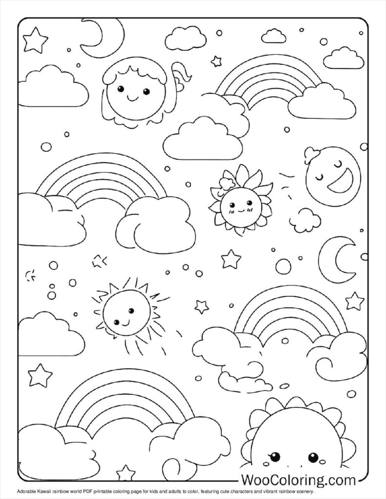 100  Kawaii coloring pages  Free PDF To Print  - 13