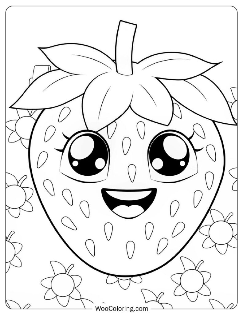 26 Strawberry Coloring Pages  Free PDF To Print  - 73