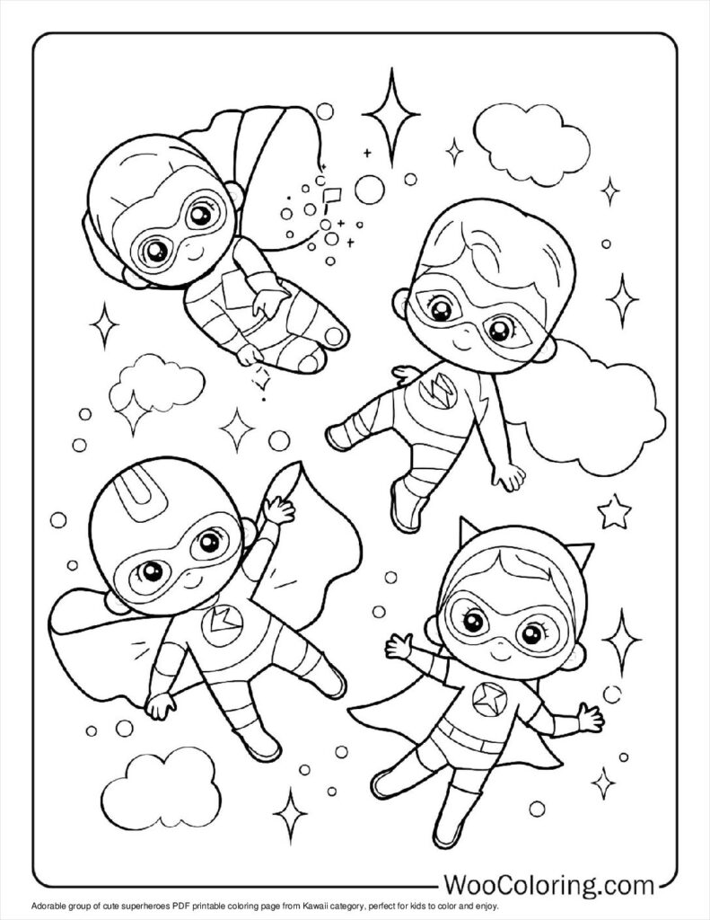 100  Kawaii coloring pages  Free PDF To Print  - 32