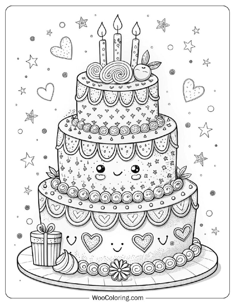 36 Cake Coloring Pages  Free PDF To Print  - 78