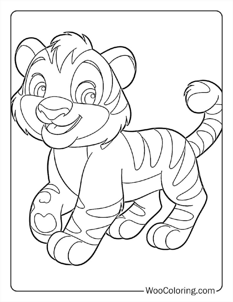 Cute Tigger's Bouncy Day Coloring In For Kids