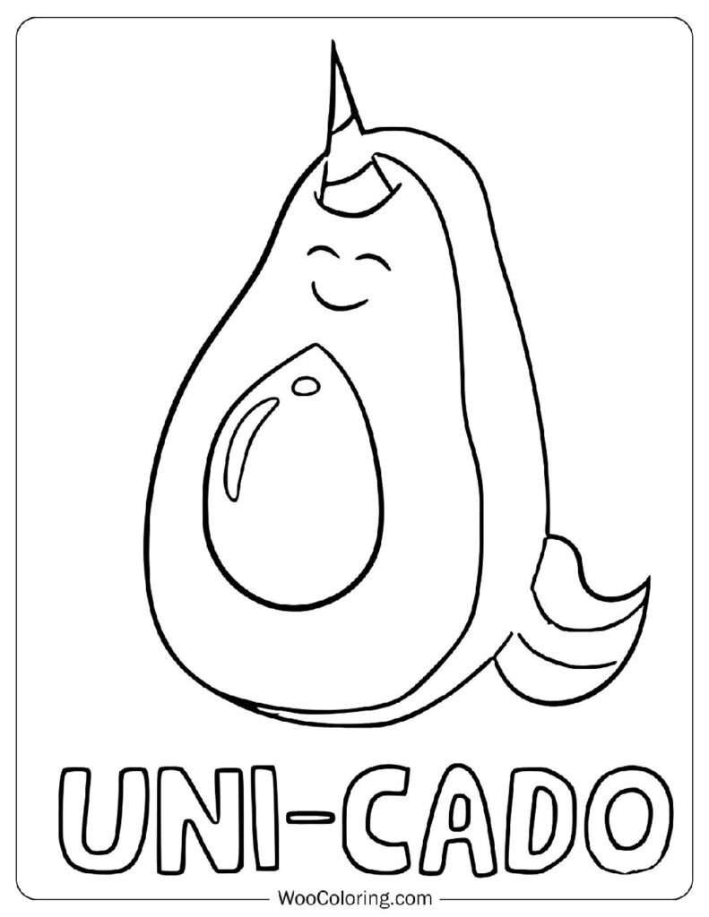 22 Avocado Coloring Pages  Free PDF To Print  - 11