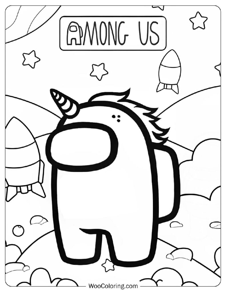 Unicorn themed crewmate
