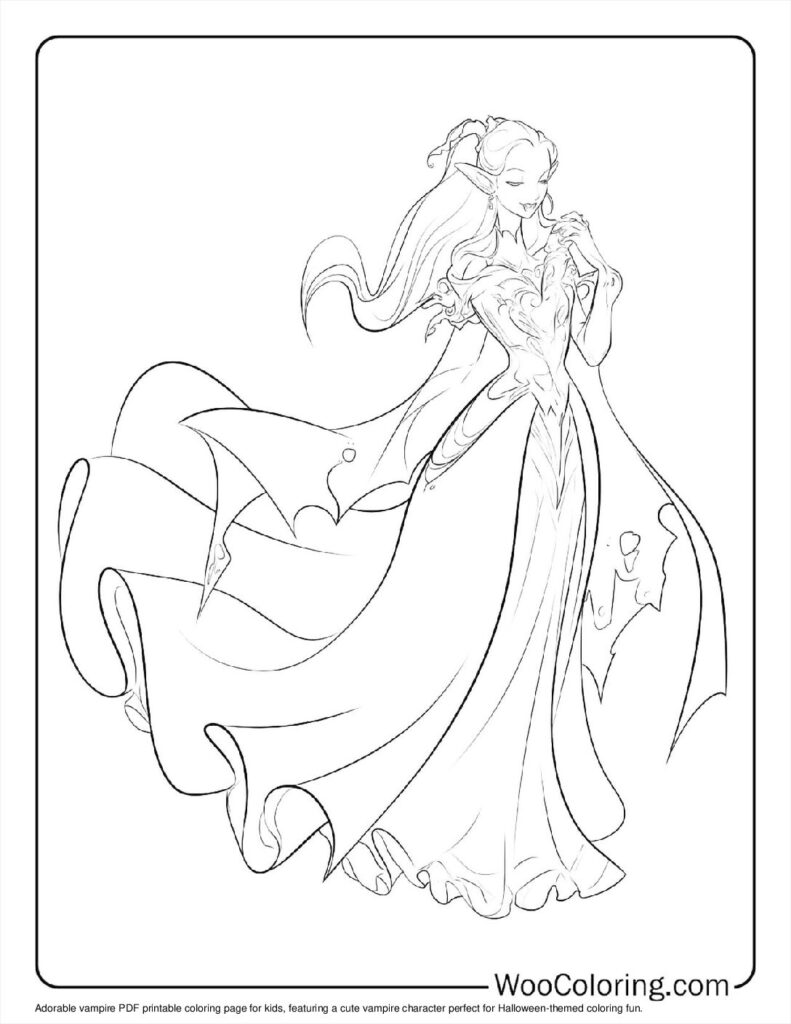 100 Vampire coloring pages Free PDF To Print - 60
