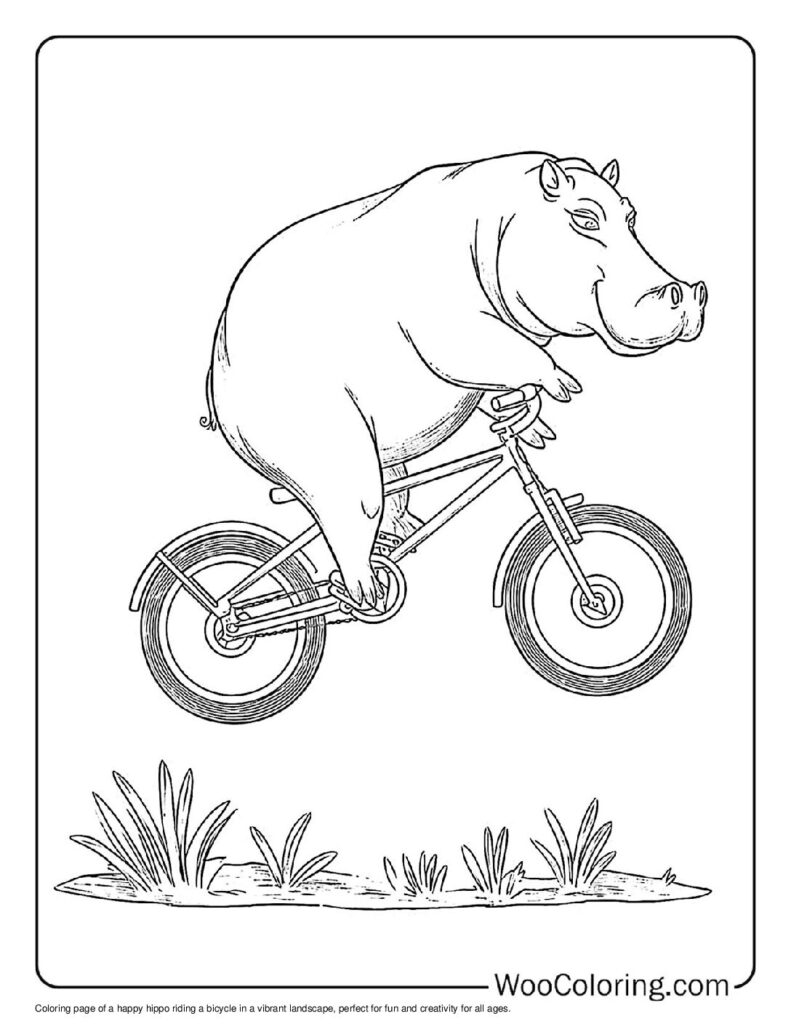 100  Hippo coloring pages  Free PDF To Print  - 9