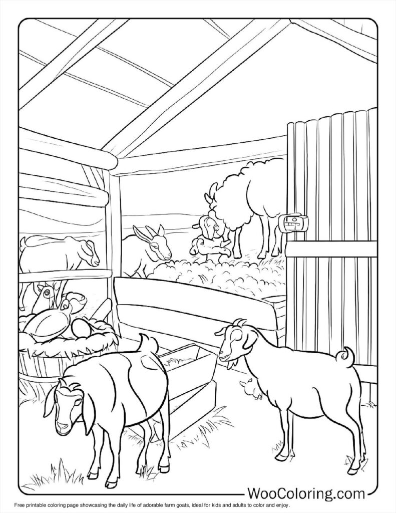 100  Goat coloring pages  Free PDF To Print  - 22