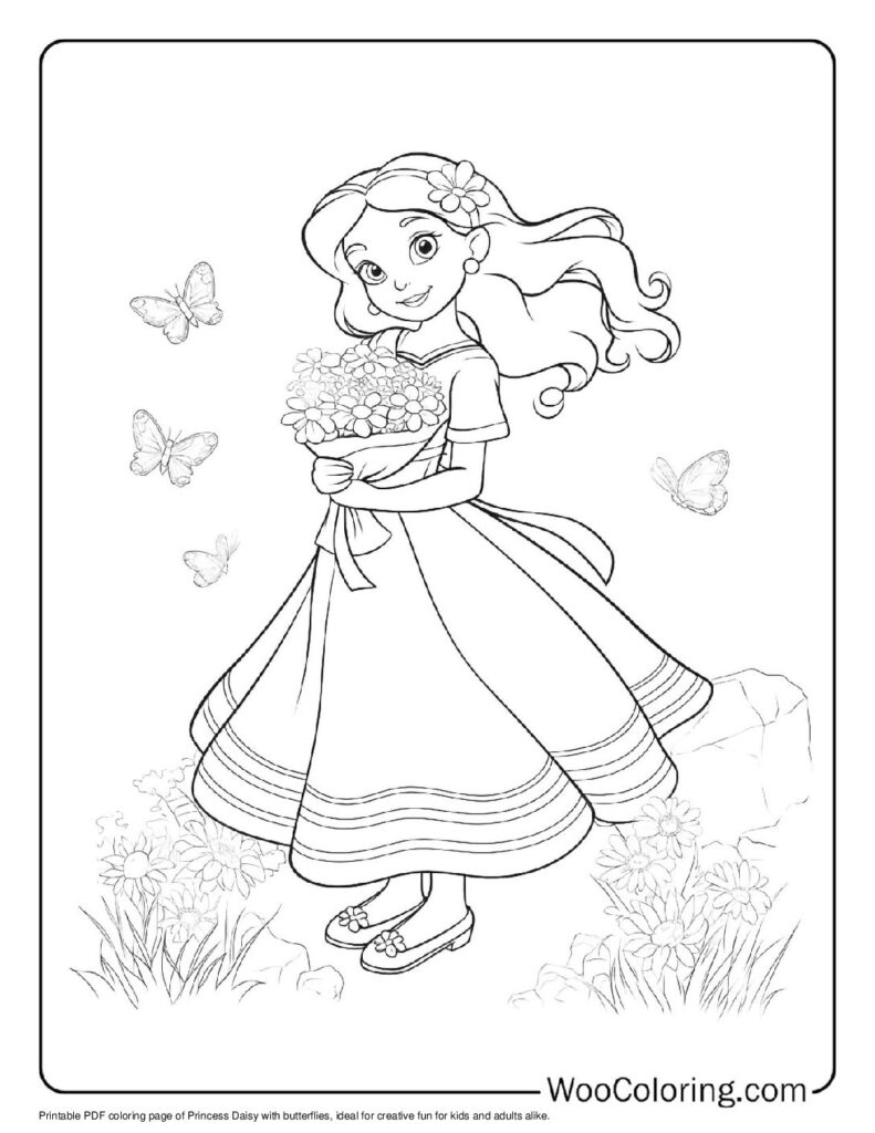 100  Princess Daisy coloring pages  Free PDF To Print  - 63