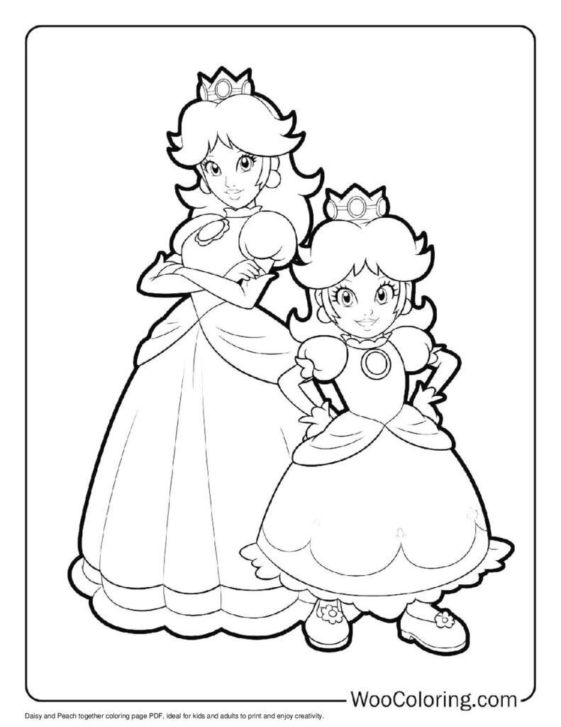 100  Princess Daisy coloring pages  Free PDF To Print  - 14