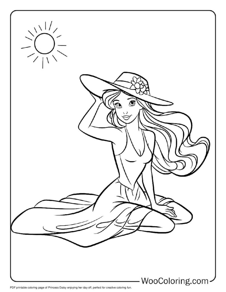 100  Princess Daisy coloring pages  Free PDF To Print  - 43