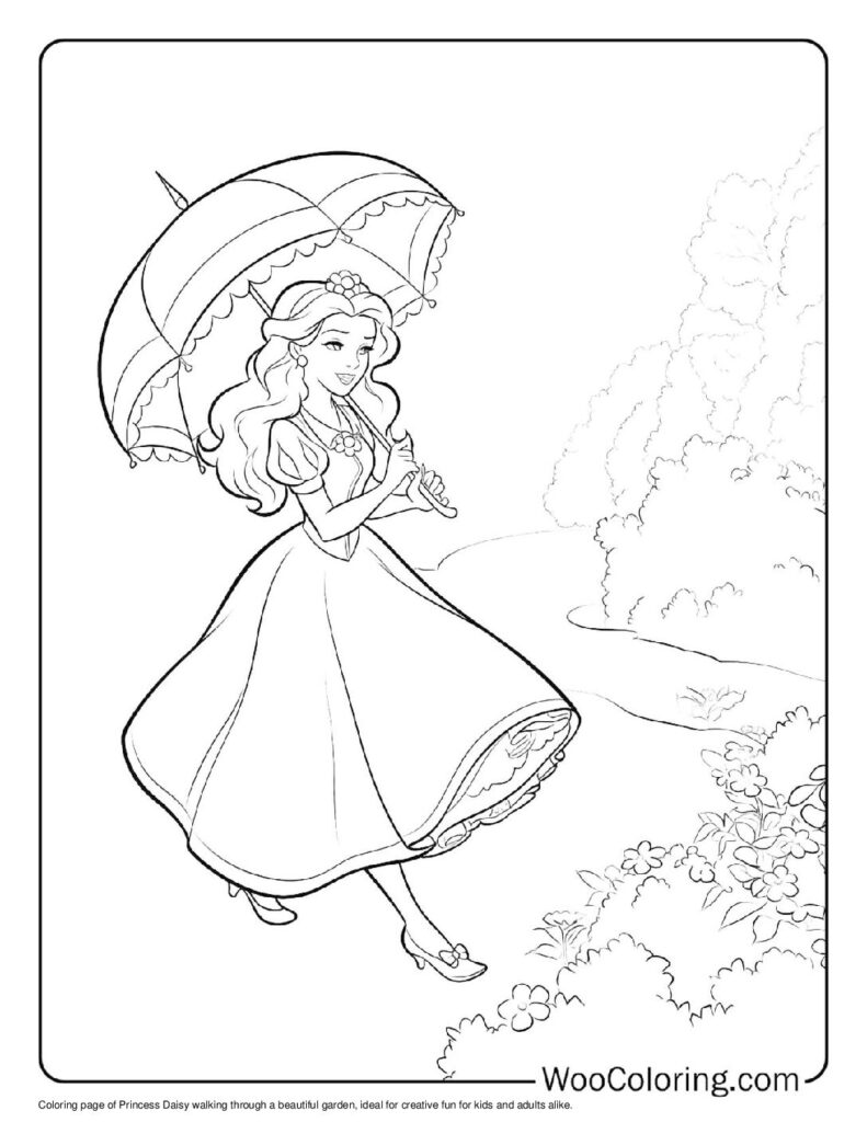 100  Princess Daisy coloring pages  Free PDF To Print  - 60