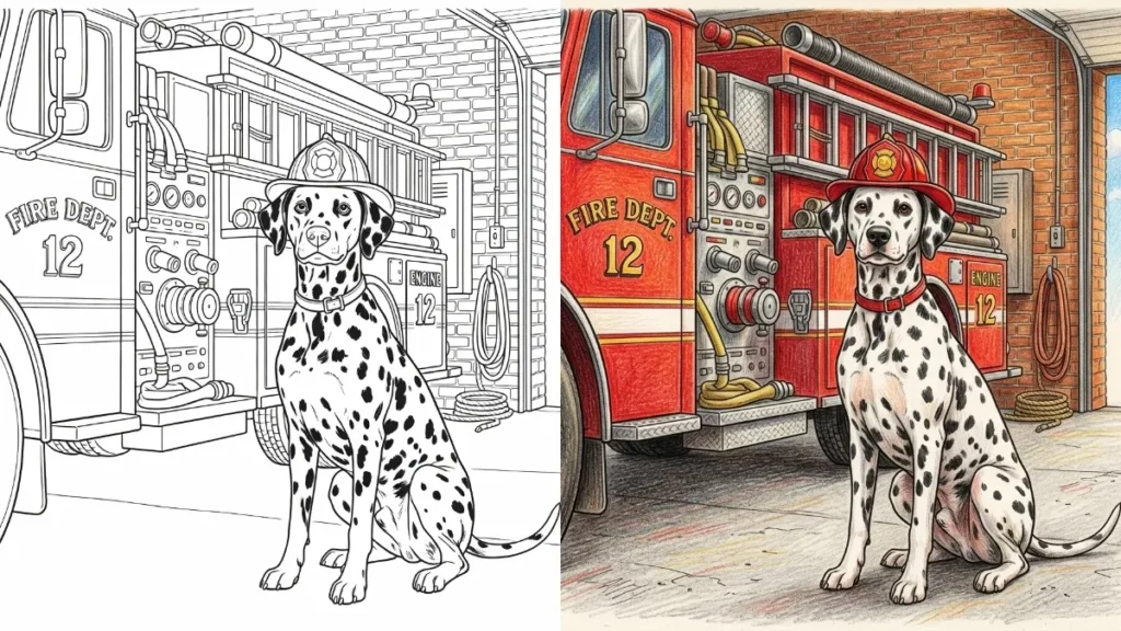 Dalmatian Coloring Pages