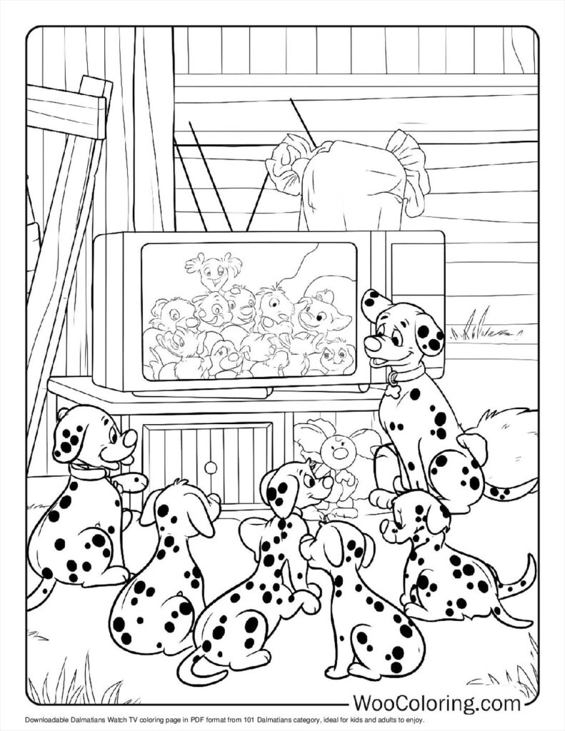 Dalmatians Watch TV