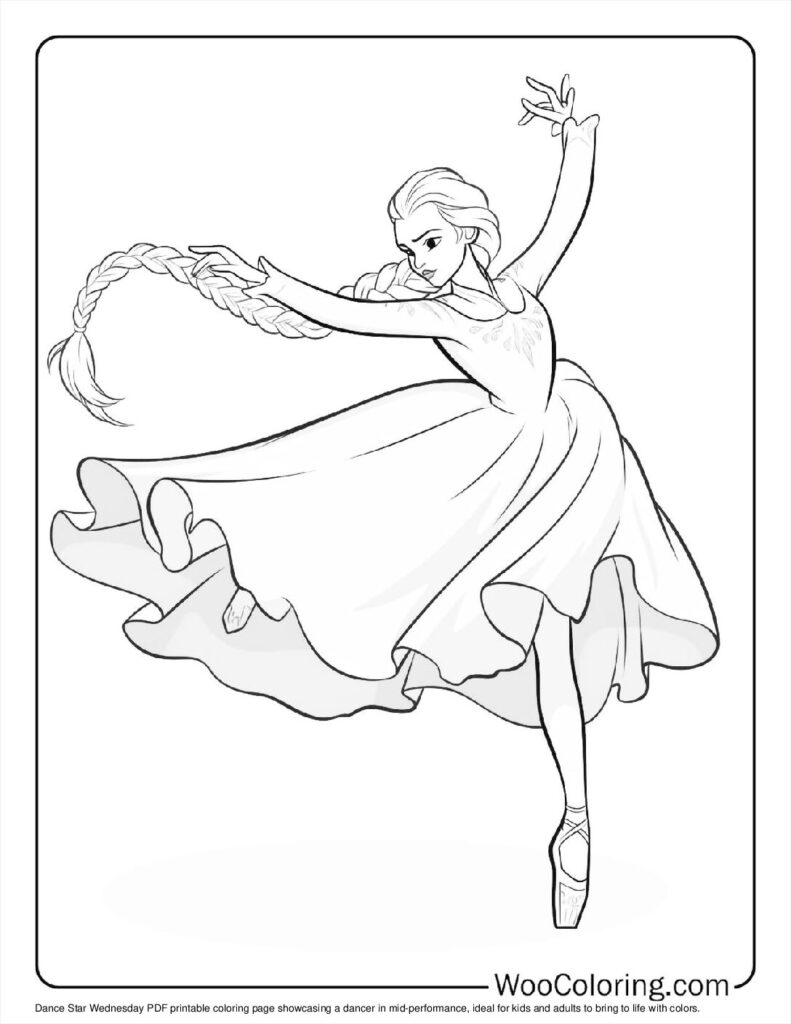 Dance Star Wednesday To Color