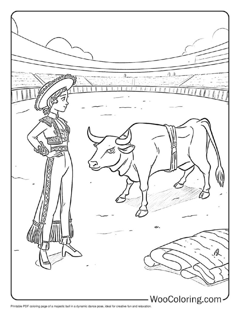 100  Bull coloring pages  Free PDF To Print  - 65