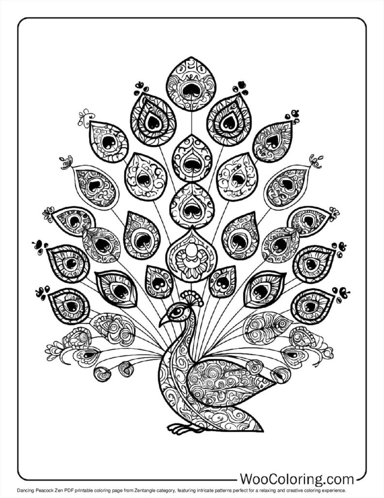 100  Zentangle coloring pages  Free PDF To Print  - 95