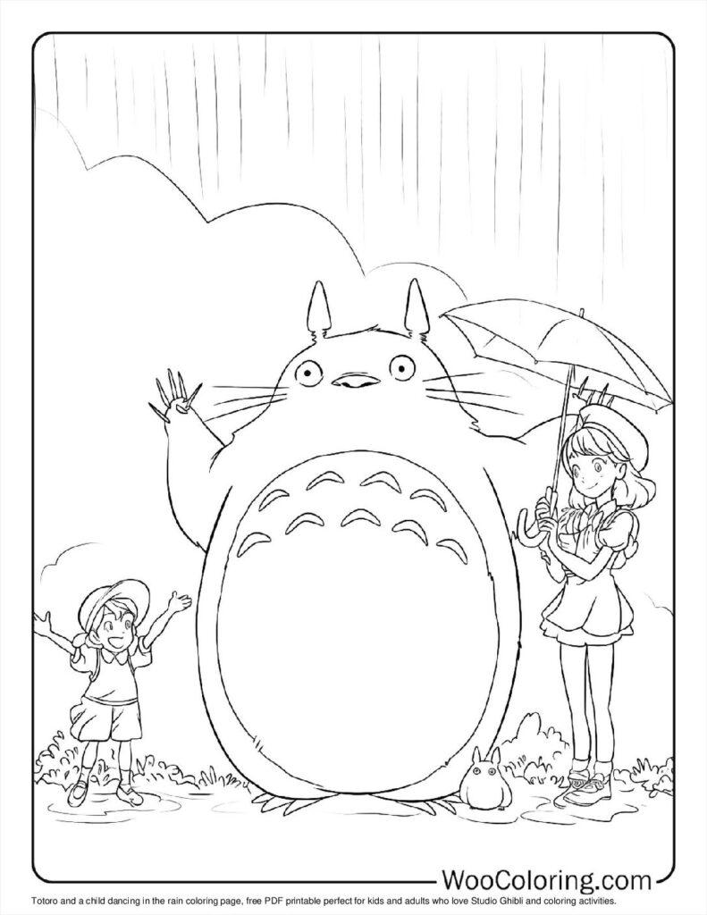 100  Totoro coloring pages  Free PDF To Print  - 27