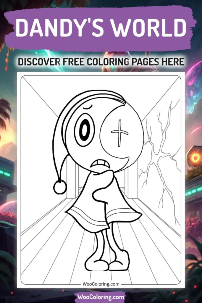 Dandy's World coloring pages designs from video game