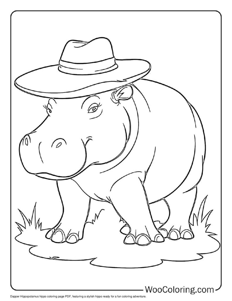 100  Hippo coloring pages  Free PDF To Print  - 66