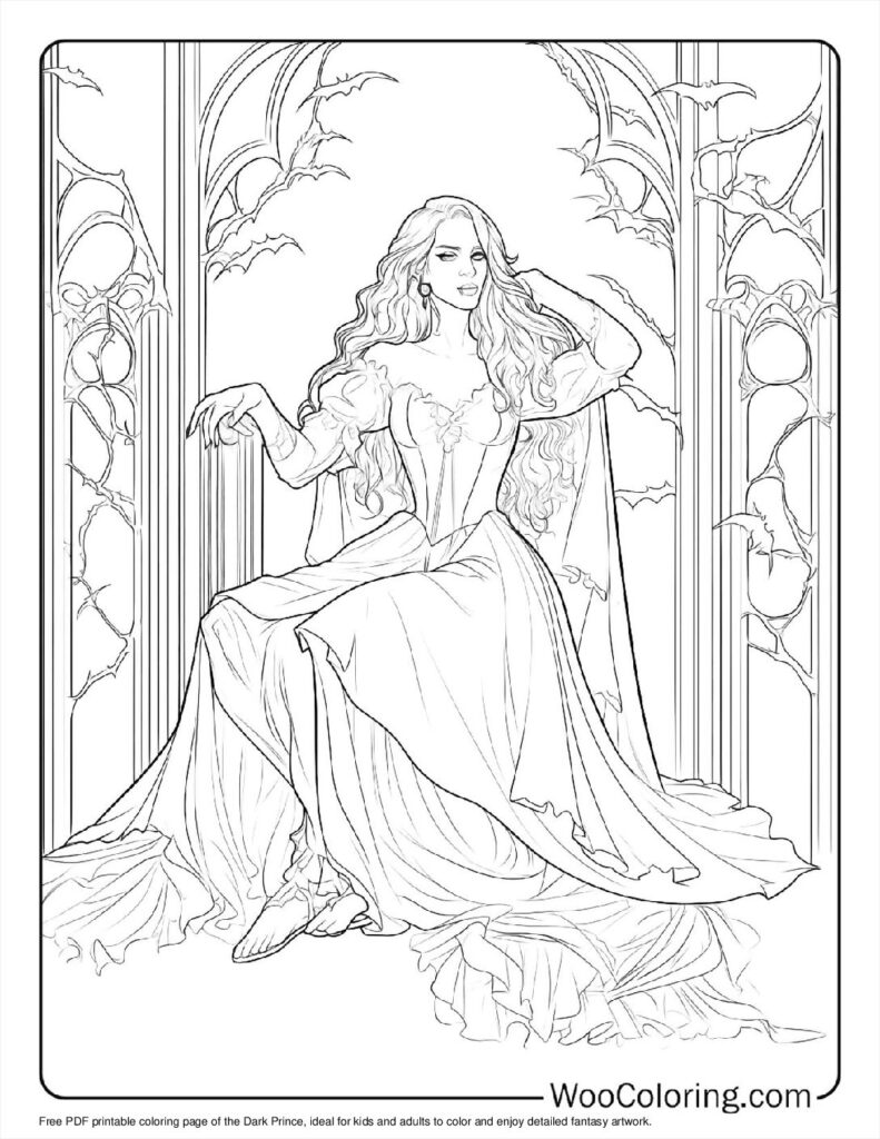100 Vampire coloring pages Free PDF To Print - 11