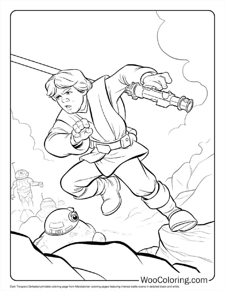 Dark Troopers Defeated Coloring Page