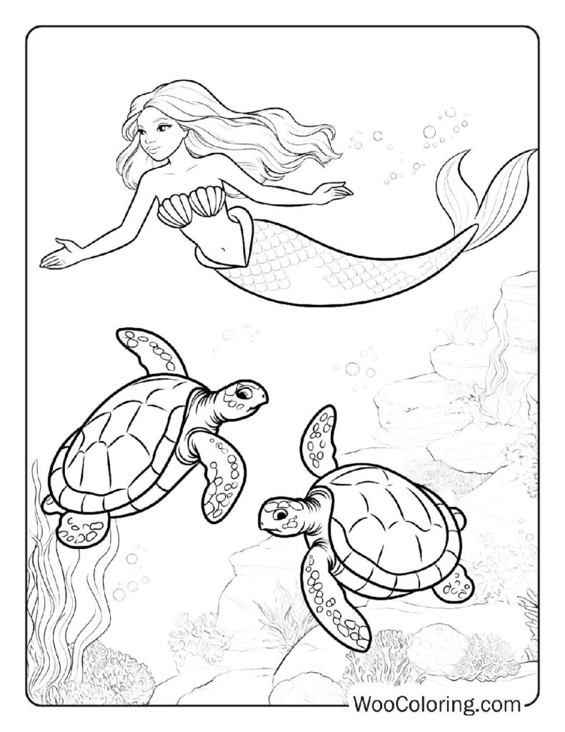 100  Mermaid coloring pages  Free PDF To Print  - 13