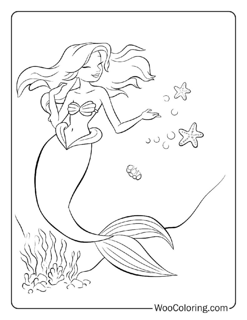100  Mermaid coloring pages  Free PDF To Print  - 32